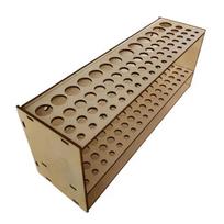 Painting Brush Pen Storage Holder Stand Organizer Rack Drawing Supplies Wooden Paint Pencil & Brush Organizer DIY Assembly juoda