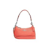 Coach Teri 25 Silver Letter Logo Zipper Underarm Bag Handheld Shoulder Bag Medium Women bags Orange CJ590-SVB10 Basic Set (Bag+Dust Bag)