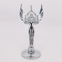 Chromuoto metalo nimfos dievaitės automobilio priekinio gaubto ornamento emblemos ženklelio lipdukas auksas
