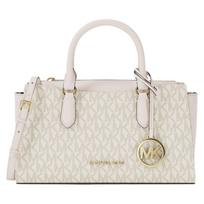 Michael Kors MK Arden Monogram Crossbody Rankinė iš dirbtinės odos Maža moteriška rankinė Vanilės-Baltos Spalvos Kreminė 35S6G4XM1B-278 Basic Set (Bag+Dust Bag) white