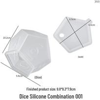 Poppy DIY Silicone Mold for Large Dice, Epoxy Resin, Candle, Soap, Incense, Plaster, and Ornament Display