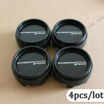 4 vnt / siunta WORK lenktynių emblema 60 mm 65 mm automobilio rato centrinė stebulės dangteliai Ženklelių priedai modifikuoti automobilio rato stebulės dangtelį 60MM sidabras