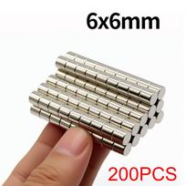 6x6mm Super stiprus neodimio magnetas N35 NdFeB nuolatinis magnetinis imanes apvalus galingi magnetai šaldytuvo magnetas