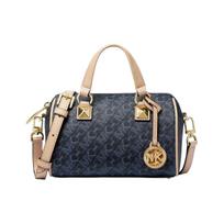 Michael Kors MK Grayson Boston krepšys su metaliniu papuošimu ir užtrauktuku Moteriški rankiniai krepšiai Tamsiai mėlynas 32R4GGYC1B-ADMRL-PLBLUE Basic Set (Bag+Dust Bag)