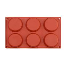 6-Cavity Round Silicone Baking Molds Non-Stick Round Cylinder Mold Kitchen Baking Mold for Cupcake Whoopie Pie Pan Burgers YY22 šokoladas