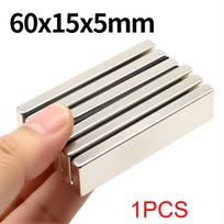 60x15x5mm Super stiprus neodimio magnetas N35 NdFeB nuolatinis magnetinis imanes blokelis Galingi magnetai Šaldytuvo magnetas