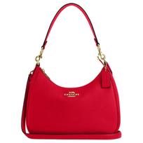Coach Teri 29 Logotipo Užtrauktuku Užsegamas Odinis Crossbody Pečių Krepšys Didelis Moteriškas krepšys Raudonas CV935-IMUP7 Basic Set (Bag+Dust Bag)