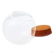 Display Cloche Terrarium Cover Cork Base With Wooden 12cm