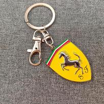 3D Metalo Nerūdijančio Plieno Automobilio Raktų Pakabukai Personalizuojamas Raktų Pakabuko Aksesuaras Ferrari SJ Scuderia Ferrari Logotipui Raktų Pakabukai Žiedai Dovana