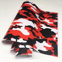 Raudonos Camo plėvelės automobiliui PVC vandeniui atspari lipni kamufliažinė plėvelė Automobilio kėbulo spalvos keitimo lipdukas Automobiliams Motociklams Lipdukai 10cmx150cm