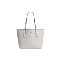 Coach City 23 Auksinis Logotipas Klasikinė Gėlių Snap Rankinė Moteriška tote Kreidinė Ledyninė Balta CN733-IMRFF Basic Set (Bag+Dust Bag) gray