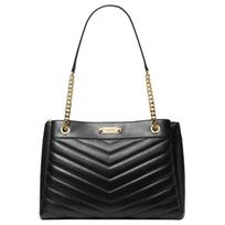 Michael Kors MK Whitney Metalo Logotipo PU Rankinė Vidutinė Moteriškos rankinės Juoda 35R4GWHT6U-BLACK Basic Set (Bag+Dust Bag)