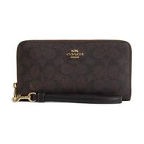 Coach 19 Prekės ženklo logotipas Piniginė su užtrauktuku Moteriška piniginė Riešuto spalvos CW778-IMXAQ Gift Box Set (Basic Set+Yellow Box)