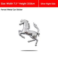 Naujas 3D aliuminio lipdukas Automobilio personalizuoti lipdukai Automobilio kėbulo/šoninis/galinis ženklelis Emblema Lipdukas Ferrari Metaliniam arkliukui Logotipas Modifikuotas 7.3x10.8cm&1pc