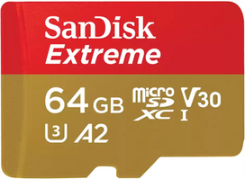 SanDisk micro SDXC karta 64GB Extreme Mobile Gaming (170MB/s Class 10, UHS-I U3 V30) (SDSQXAH-064G-GN6GN)