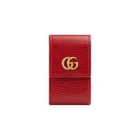 Gucci Marmont Auksinis Logotipas Odinė Raktų Grandinėlė Piniginė Moteriška Piniginė Raudona 523195-CAO0G-6433 Box(Basic Set+Box) brown