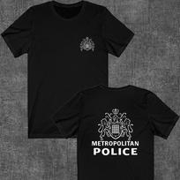 JK Anglija Londonas Metropolinės policijos tarnyba Vyriški Juodi Dydis S iki 5XL 3XL