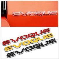 Kokybiškas metalinis chromuotas EVOQUE emblemos atnaujinimo uodegos logotipas 3D lipdukas Rover LRX EVOQUE automobilių stiliaus aksesuarams juoda