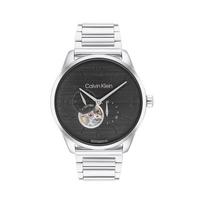 Calvin Klein Dynamic serijos laikrodis Automatinis mechaninis judėjimas Plieninė apyrankė 44 mm Juodas ciferblatas Vyriški laikrodžiai 25200387 Steel