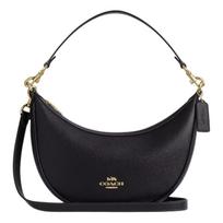 Coach Aria 26 odinė rankinė per petį su auksiniais metaliniais akcentais, juodos spalvos moteriškos rankinės CCL28-IMBLK Basic Set (Bag+Dust Bag)