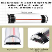 Magnifier Ruler with Sliding Markers Precise Guide Book Page Reading Magnifier for Small Prints Bible Document Newspaper