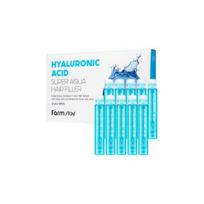 Farmstay Hyaluronic Super Aqua plaukų užpildas drėkinantis ir atstatantis plaukų ampulė 13 ml × 10 vnt.