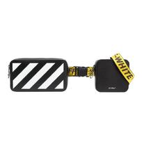Off-White Diržinė rankinė su užtrauktuku kišenė Juoda/Balta Vyriškos peties rankinės OMNQ010S21LEA0011001 Basic Set (Bag+Dust Bag)