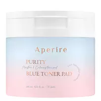 Aperire - Purity Blue Toner Pad - Drėkinantys ir Raminantys Veido Vatos Diskeliai - 70vnt/140ml