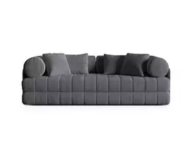 Velvet Sofa With Bed Function, "Kemi", 3 Seats, 206x95x70 Made in Europe