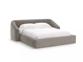 Velvet Storage Bed With Headboard, "Campi", 230x228x80 Made in Europe