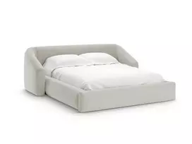 Velvet Storage Bed With Headboard, "Campi", 230x228x80 Made in Europe