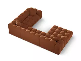 Panoramic Right Corner Sofa, "Treno", 4 Seats, 330x240x70 Made in Europe