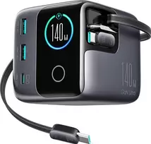 Joyroom Podix Jr-TRD01 GaN 140 W stalinis įkroviklis su 1 USB-C ir 2 USB-A jungtimis + 2 susukami USB-C kabeliai