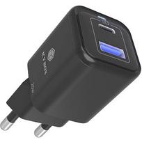 Raidsonic 2-Port USB 20W plug charger IB-PS1020-PD, USB-A + USB-C (black, PD 3.0 20W + QC 3.0 18W) 61122