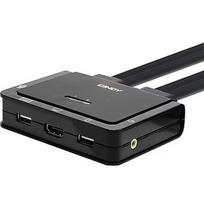 Lindy 2 Port HDMI 4K60, USB Type C, USB 2.0 & Audio Cable KVM Switch 42347