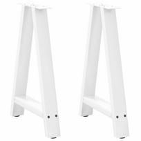 Valgomojo stalo kojelės, A formos, 2 vnt., baltos, 50x(72-73) cm, plienas