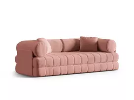 Velvet Sofa With Bed Function, "Kemi", 3 Seats, 206x95x70 Made in Europe