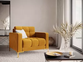Velvet Armchair, "Bali", 1 Seat, 87x96x75 Made in Europe