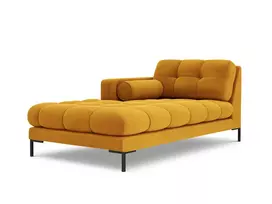 Velvet Chaise Longue Left, "Bali", 1 Seat, 185x102x75 Made in Europe