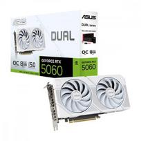Graphics Card|ASUS|NVIDIA|GeForce RTX 5060|8GB|GDDR7|128 bit|PCI Express 5.0|Active|DUAL-RTX5060-O8G-WHITE