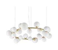 Ideal Lux - LED liustra ant laido PERLAGE 25xG9/3W/230V 110 cm auksinė/balta