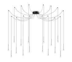 Ideal Lux - LED liustra ant laido LUCCIOLA 16xLED/16W/230V CRI 90 voras juoda