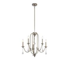 Quintiesse QN-KARLEE5 - Liustra ant stiebo KARLEE 5xE14/60W/230V matinis chromas