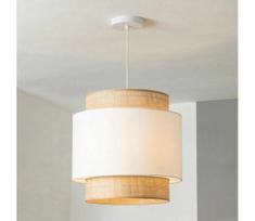 Brilagi - liustra ant laido CERIA, 1xE27/40W/230V, Ø 40 cm, smėlinė/balta