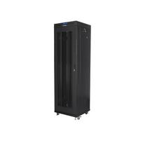 LANBERG FLOOR-STANDING RACK CABINET 19" 42U 600X600 BLACK PERFORATED LCD DOOR  (FLAT PACK) V2 | FF01-6642-23BL  | 5901969439748