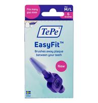 TePe, tarpdančių šepetėliai EasyFit M/L, 6 vnt., dėžutė