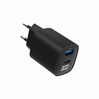 Gembird 2-Port 30W USB Fast Charger with LCD Display | TA-UC-PDQC30LCD-BK-01