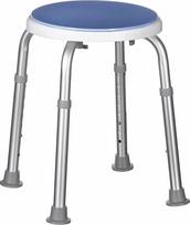 ActionMed KP400AM besisukanti dušo taburetė, reguliuojamo aukščio, apvali, iki 120kg