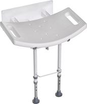 ActionMed KP600AM sieninė sulankstoma dušo kėdė, ergonomiška sėdynė, reguliuojamos kojelės, iki 120kg