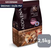 Addvena BOOSTED BY SUPERFOODS dla szczeniąt średnich i dużych ras 2,5kg